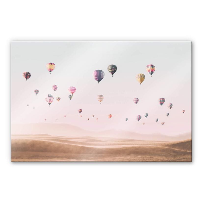 Tableau en verre acrylique Sisi & Seb - Ballons à air chaud