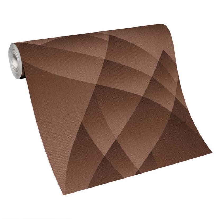 Carta da parati 3D, carta da parati geometrica Fashion for Walls 4 di Guido Maria Kretschmer bronzo