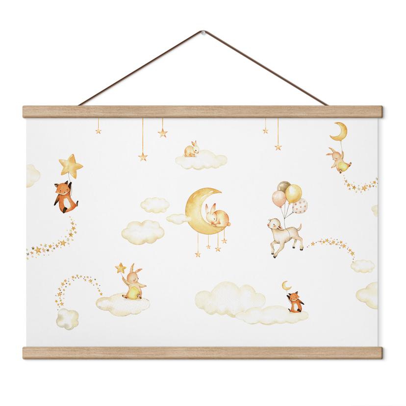 Kinderkamer Textielposter Zoete dromen wit - Oliver Robins
