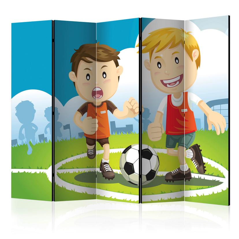 Screen room divider - sportsbane , 5-delt - 225x172 cm