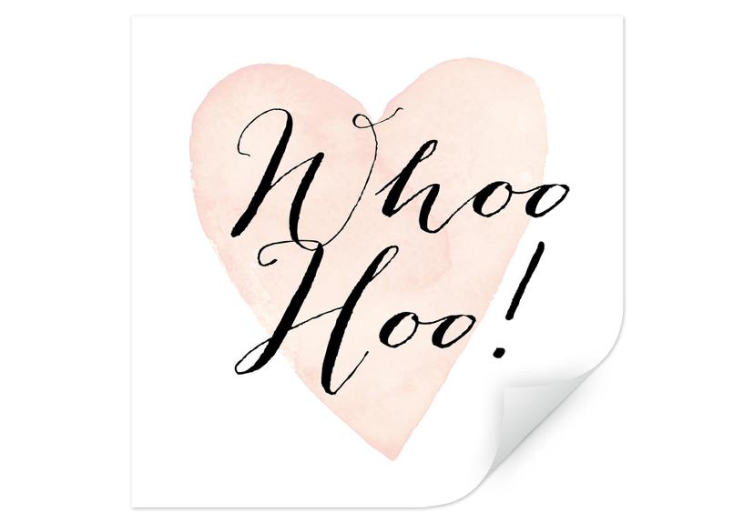 Zelfklevende Poster Confetti & Cream - Whoo hoo