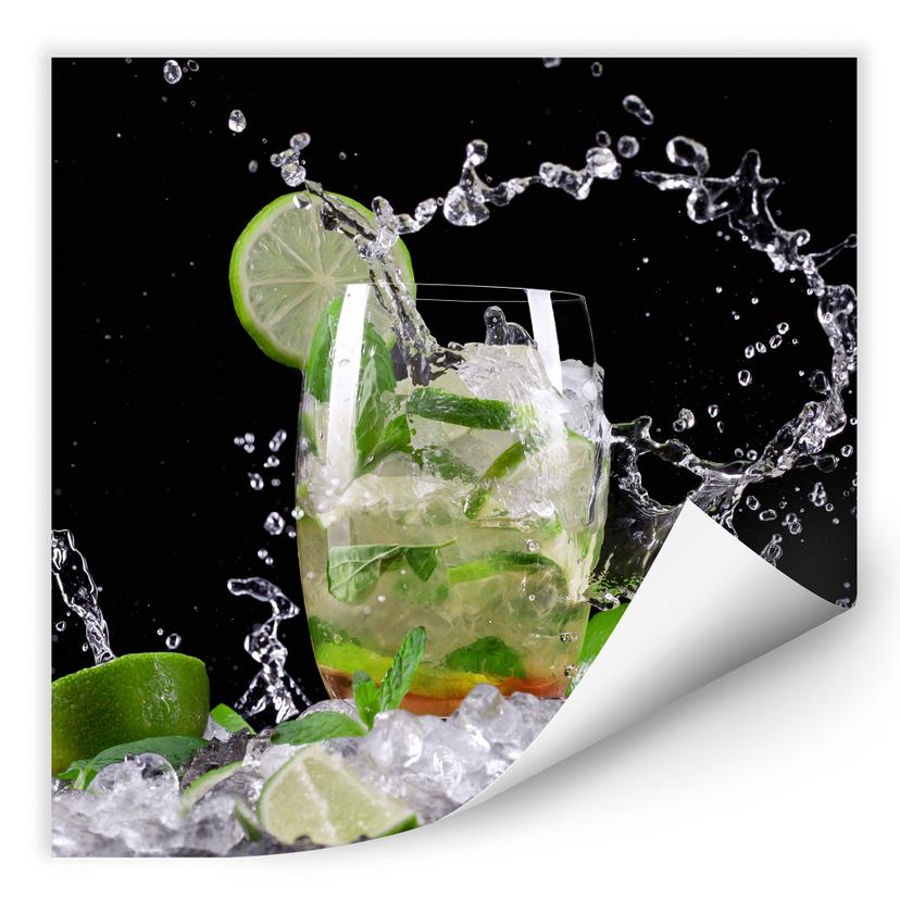 Zelfklevende Poster  Splashing Mojito
