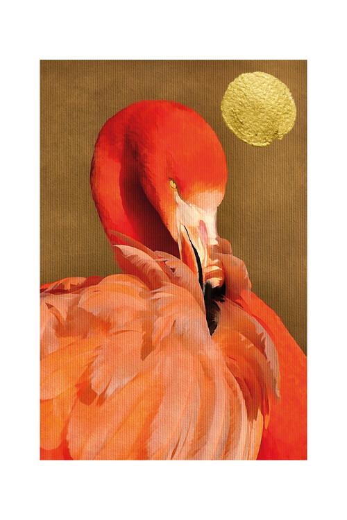 Kunstplakat Kubistika - Flamingo, plakat (40 x 60 cm)