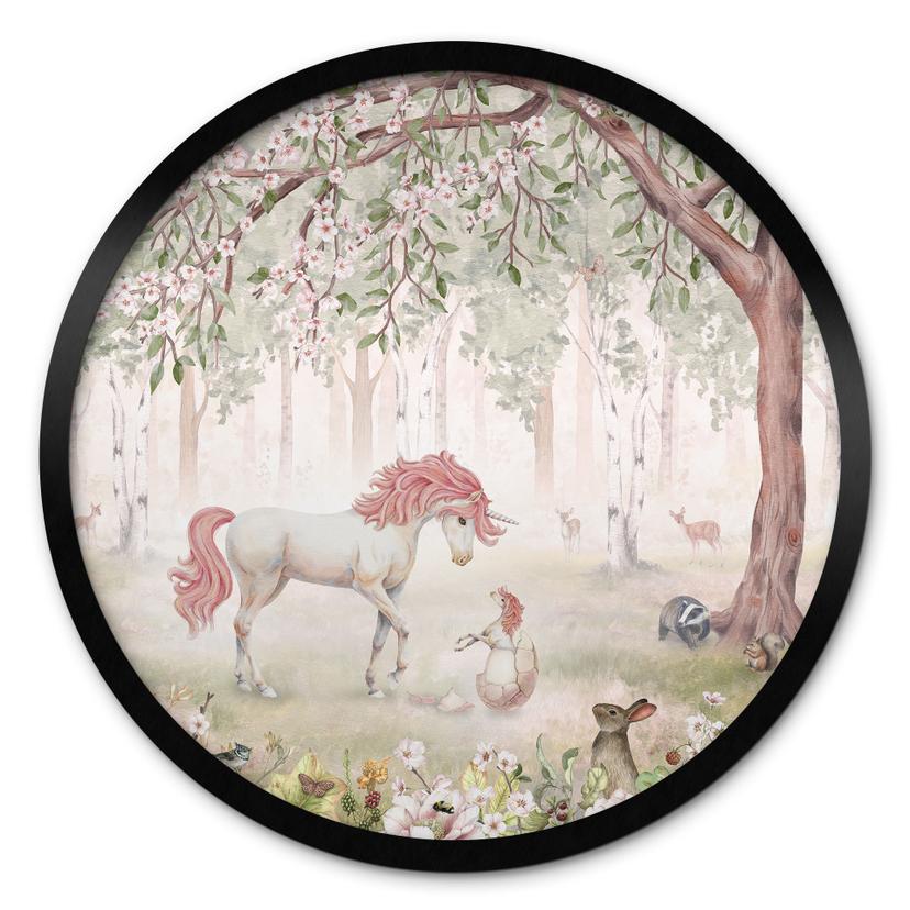 Poster Forêt de conte de fées avec licornes - Kikki Belle