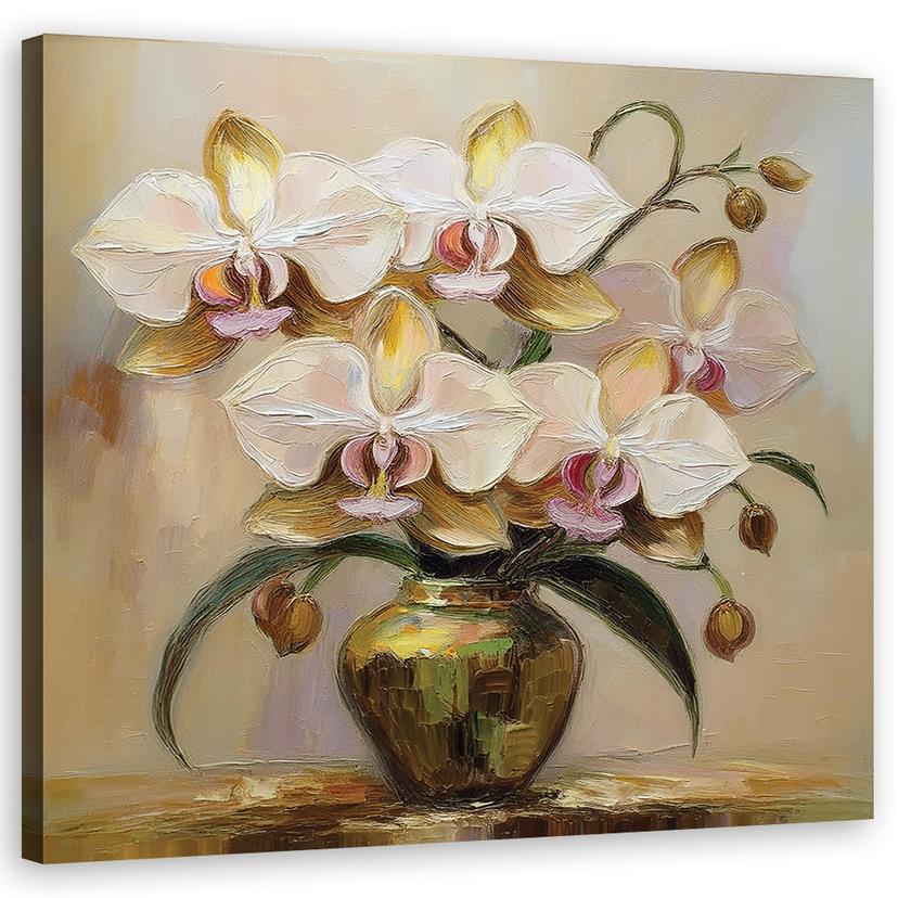 Leinwandbild Blumenstrauß in einer Vase