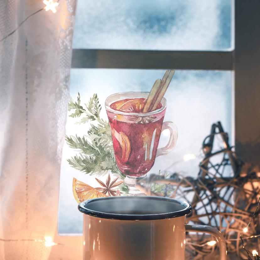 Fönsterbild Ett glas glögg