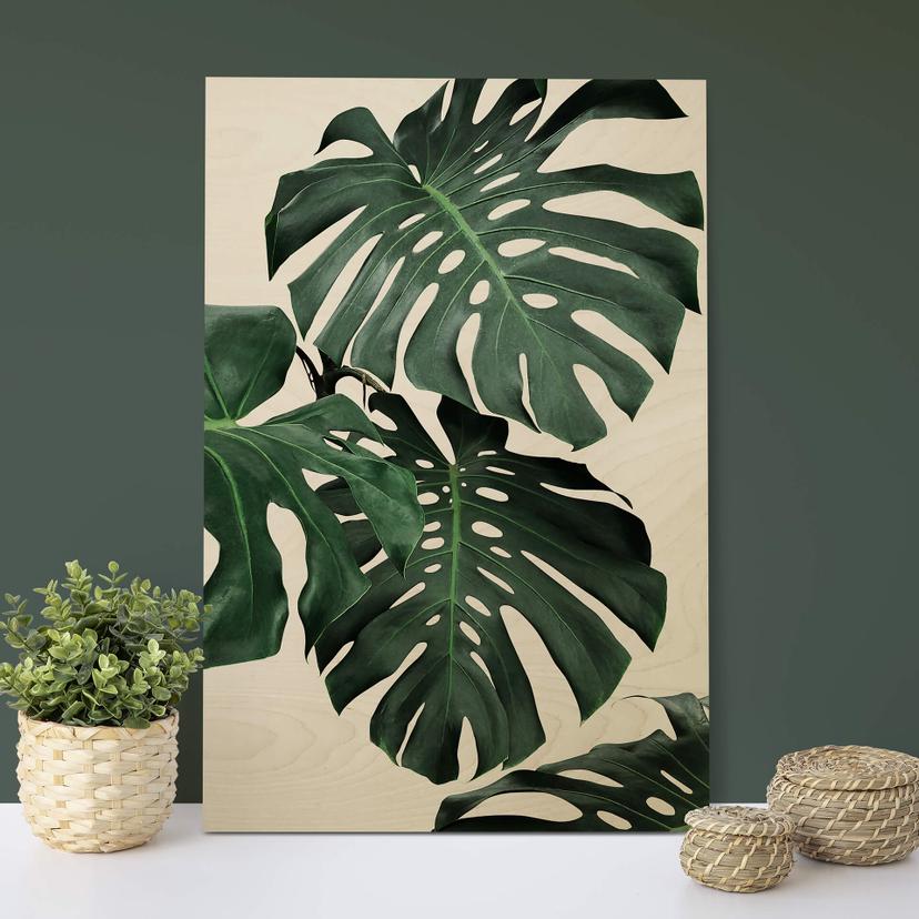 Stampa su legno Sisi & Seb - Monstera