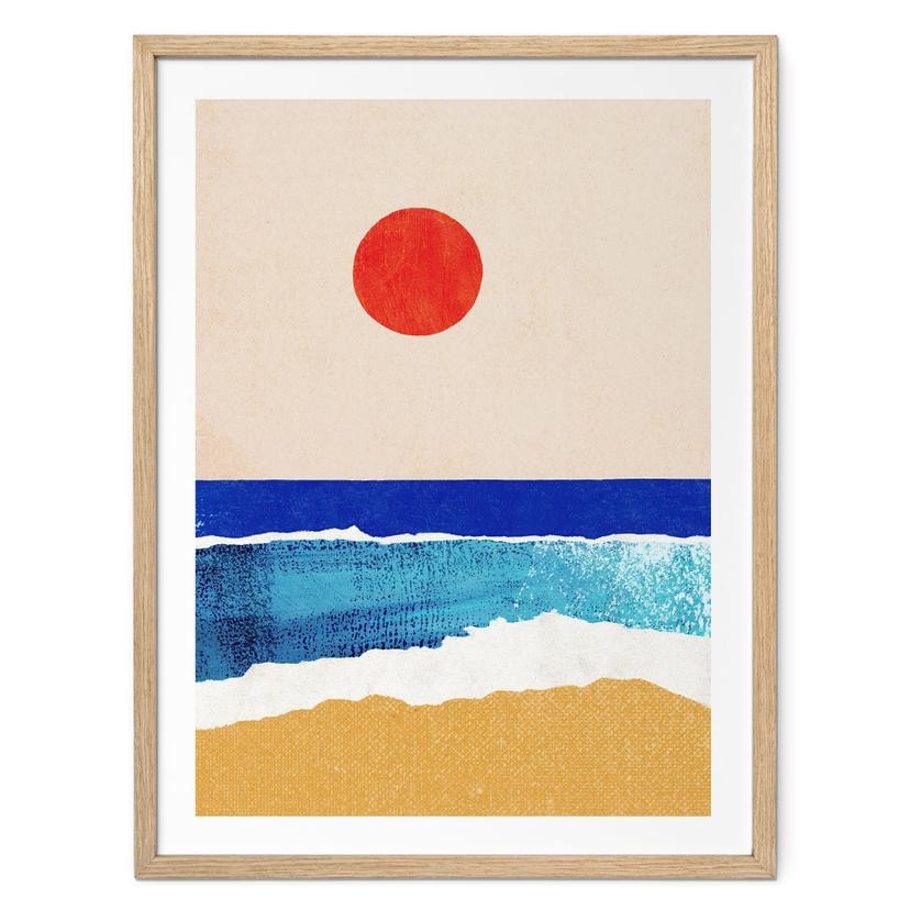 Plakat Stille strand ved solnedgang - Rivers