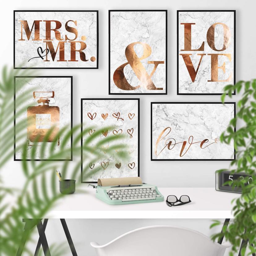 Poster effetto ramato – Love 01