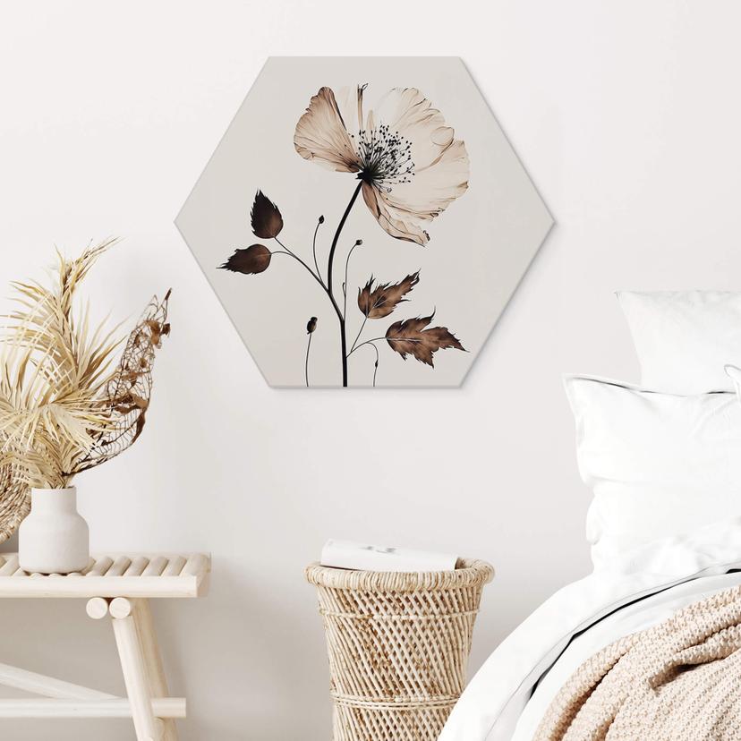Hexagon Dibond Treechild - Droogbloemen