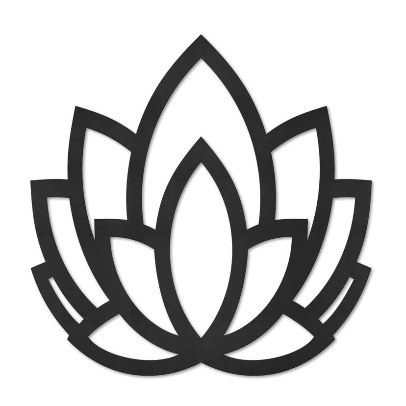 MDF - Väggdekorationer i trä - Yoga lotusblomma