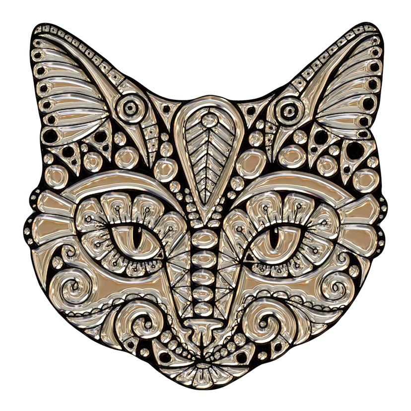 Wandtattoo Metallic Cat