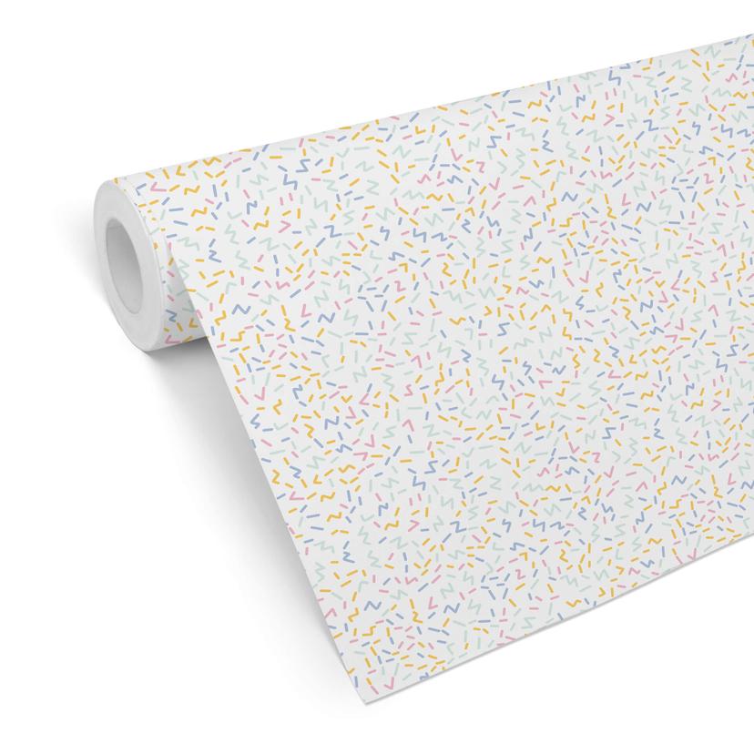 Papier peint à motifs - Confettis multicolores