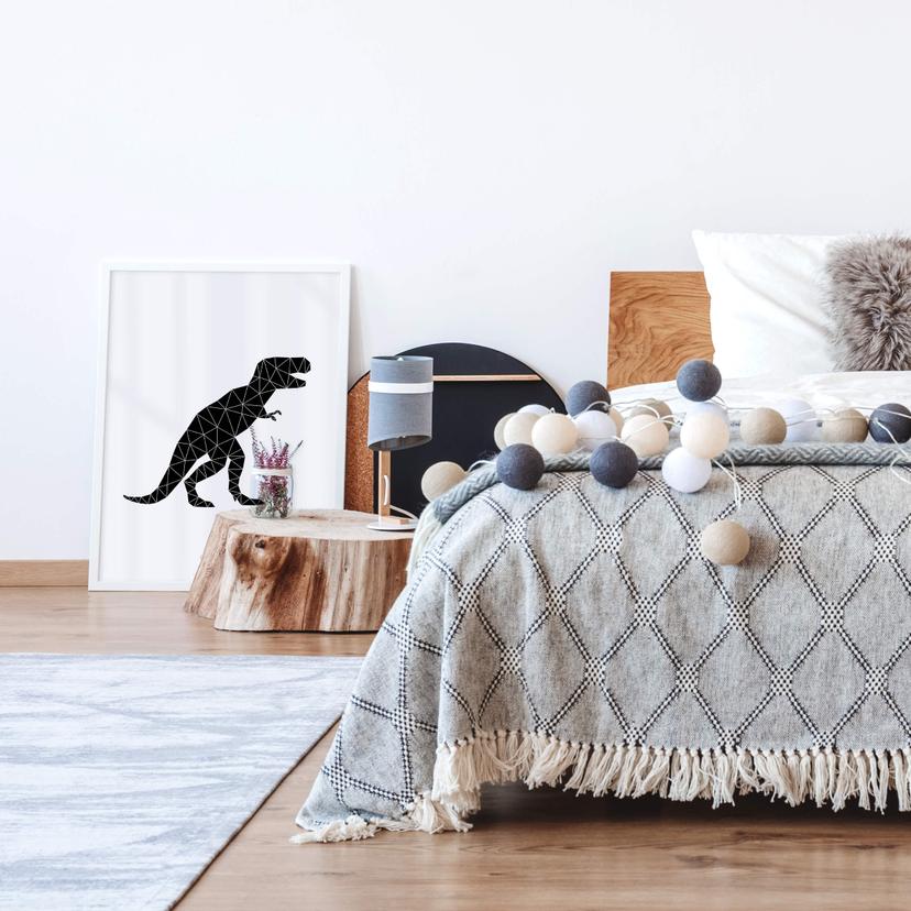 Poster Nouveauprints - Tyrannosaure Rex géométrique