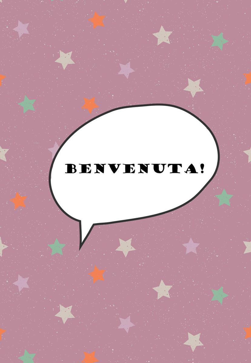 Gutschein zur Geburt - Mädchen - Benvenuta