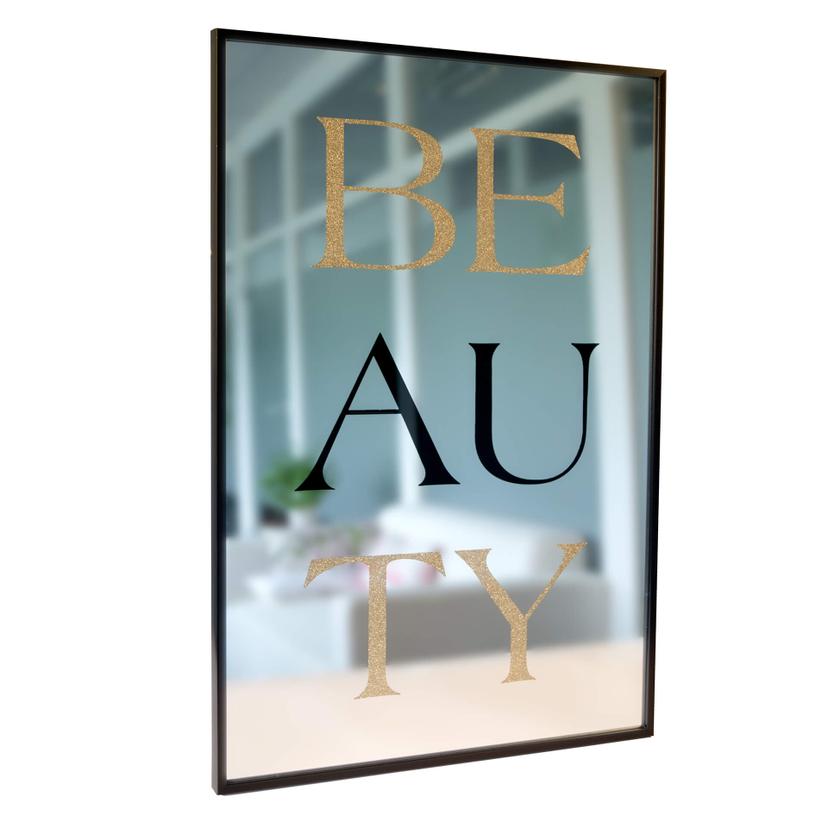 Spiegel - Beauty - zwart gouden glitter