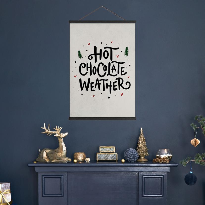 Stoffbild Hot Chocolate Christmas Print - Soley