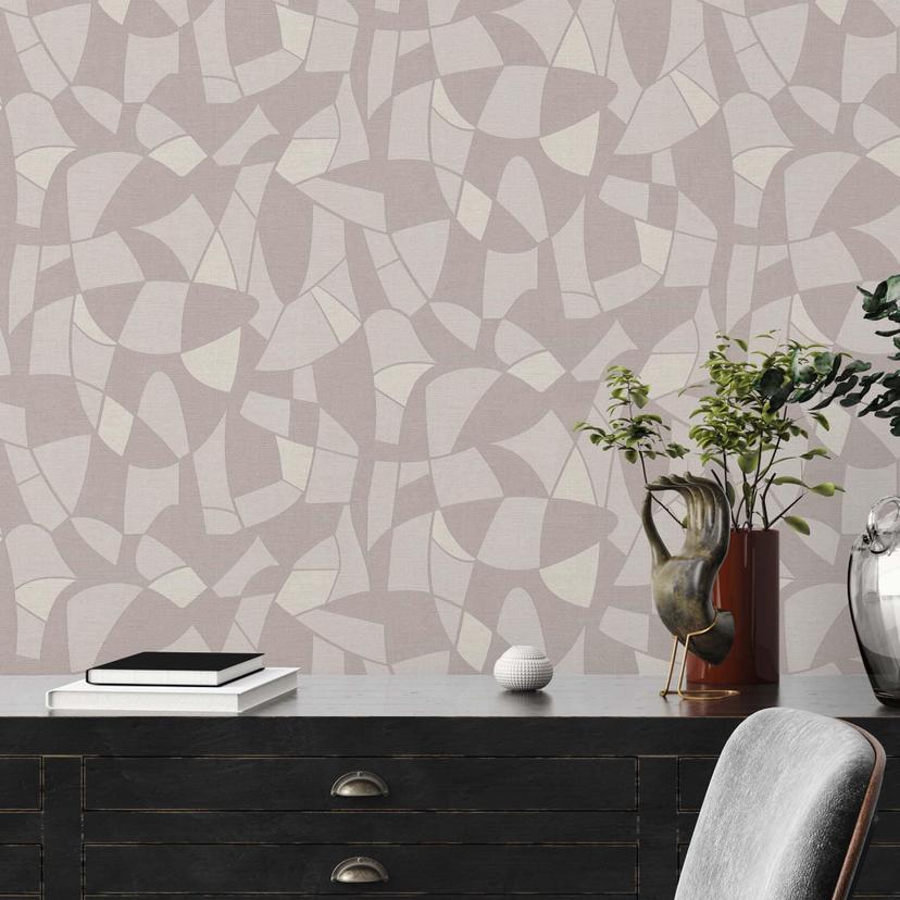 Papel pintado moderno no tejido 3d diseño papel pintado gris - papel pintado motivo salón
