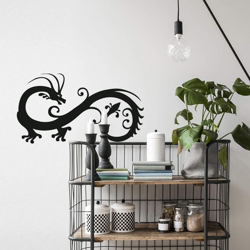 Sticker mural - Dragon Tribal