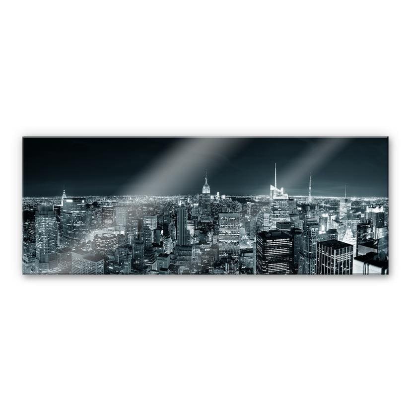 Akrylbillede New York om natten 2 - Panorama