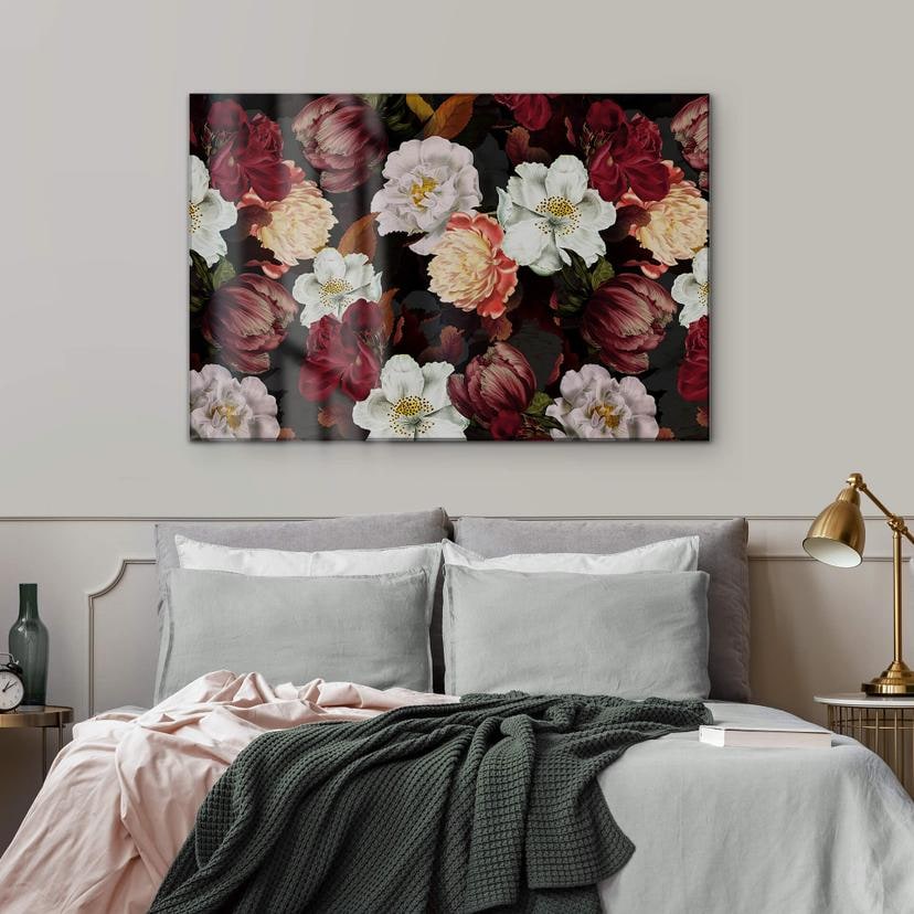 Tableau en verre acrylique UN Designs - Arrangement floral