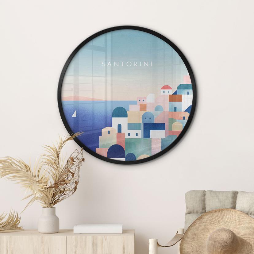 Poster Case di Santorini - Rivers