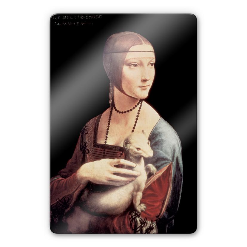 Glasbillede - Da Vinci - Lady with an Ermine