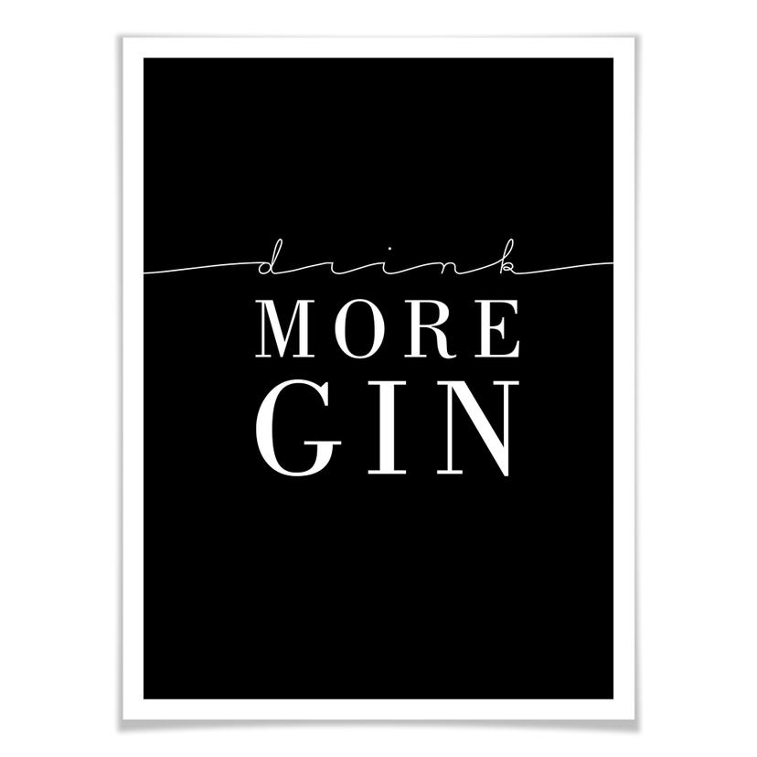 Poster Drink more Gin
