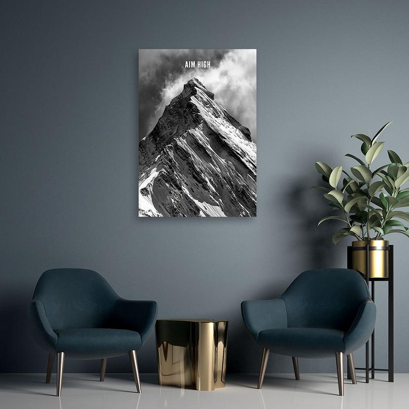 Canvasbillede, Bjerge sigter højt