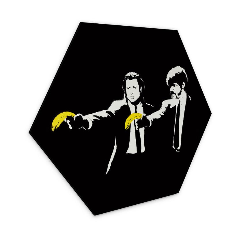 Hexagone - Alu-dibond Banksy - Pulp Fiction
