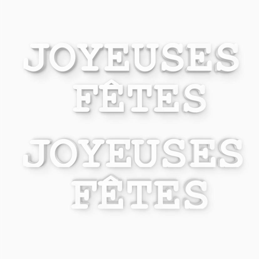 Scritta 3D - Joyeuses Fetes