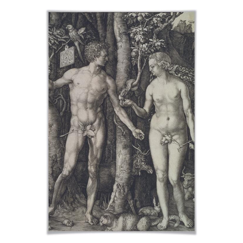 Poster Dürer - Adam und Eva