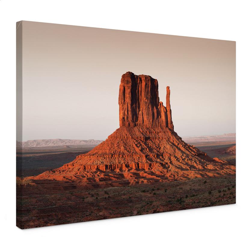 Canvasbillede af klippeformation i Monument Valley - Hugonnard