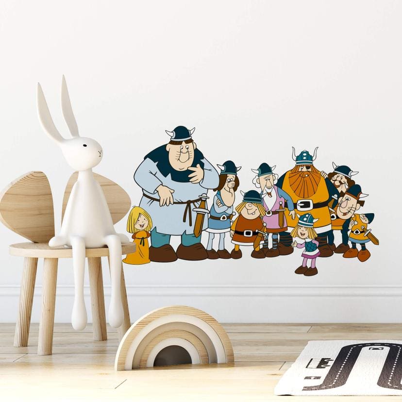 Muursticker Wickie de Viking en de Sterke Mannen
