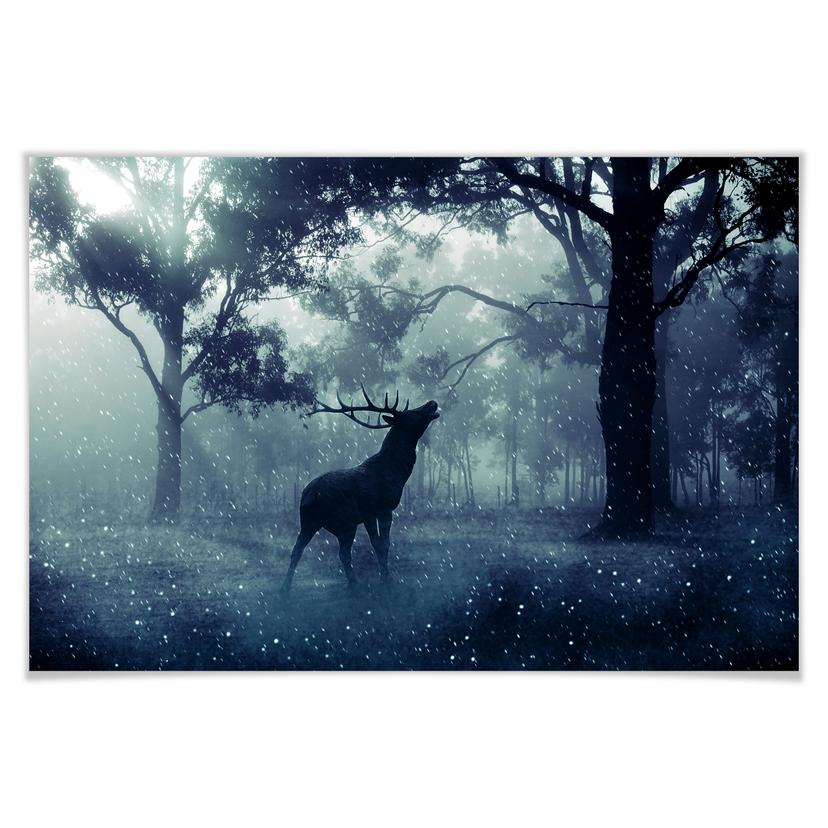 Poster Hert in het Bos