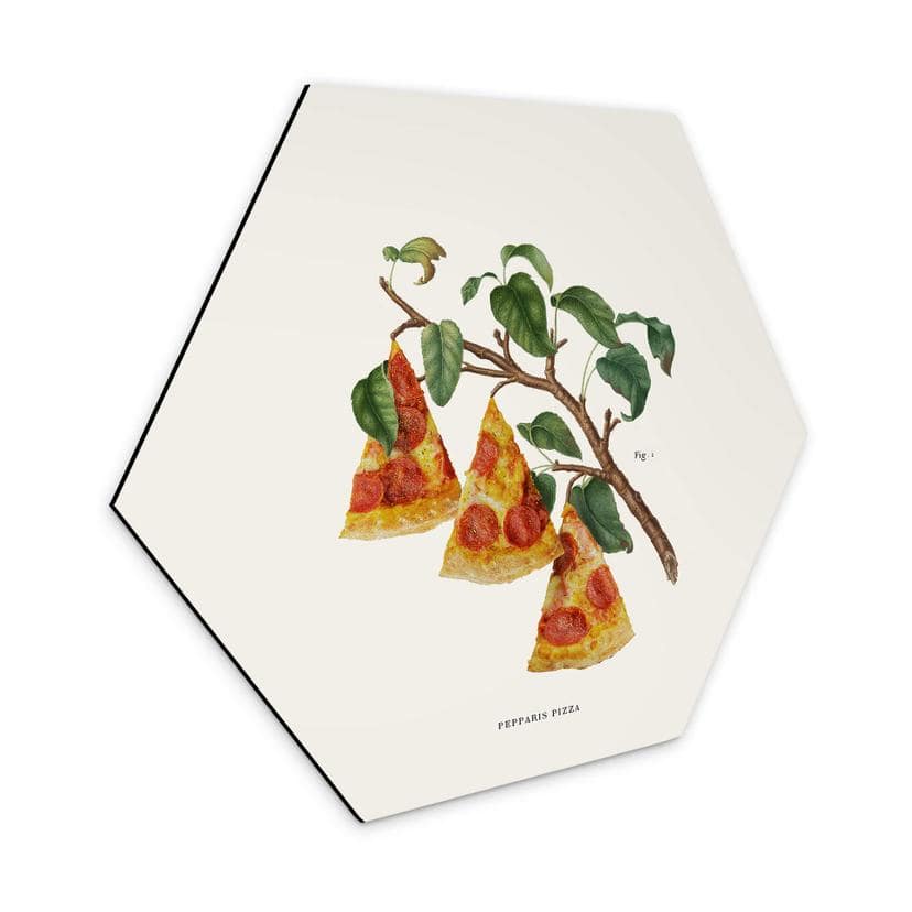 Hexagone - alu-Dibond Loose - Plante à Pizza