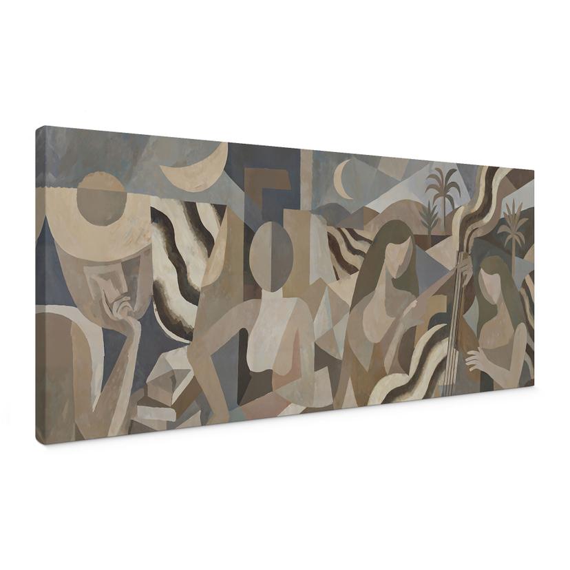 Leinwandbild Lunar Drift - Abstrakte Figuren - Sir Edward x Grigory Gladarev - Panorama