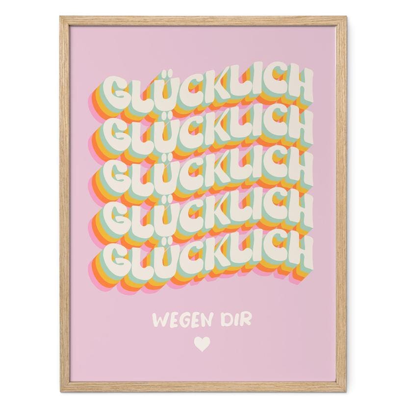 Siger Plakat Glad på grund af dig
