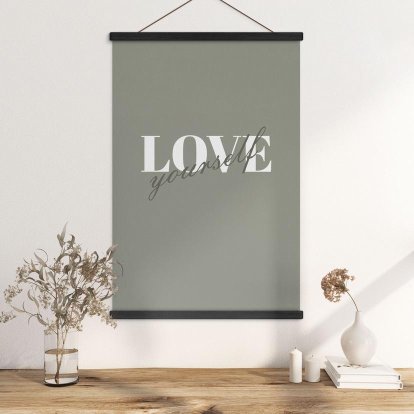 Poster tessile Love yourself
