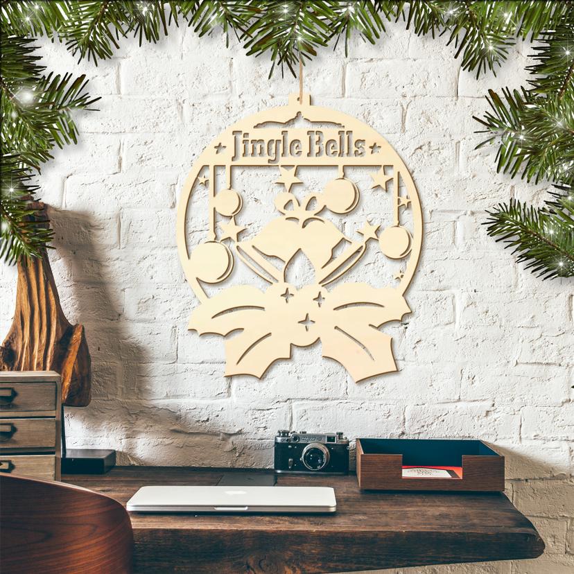 Décoration en bois peuplier - Jingle Bells