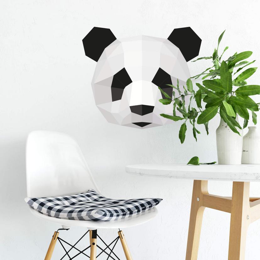Sticker mural - Tête de panda - Géométrique