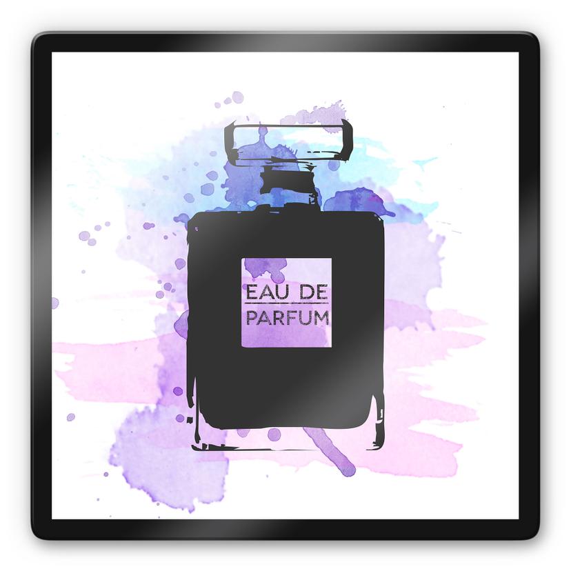 Stampa su vetro Eau de Parfum - acquarello in grigio