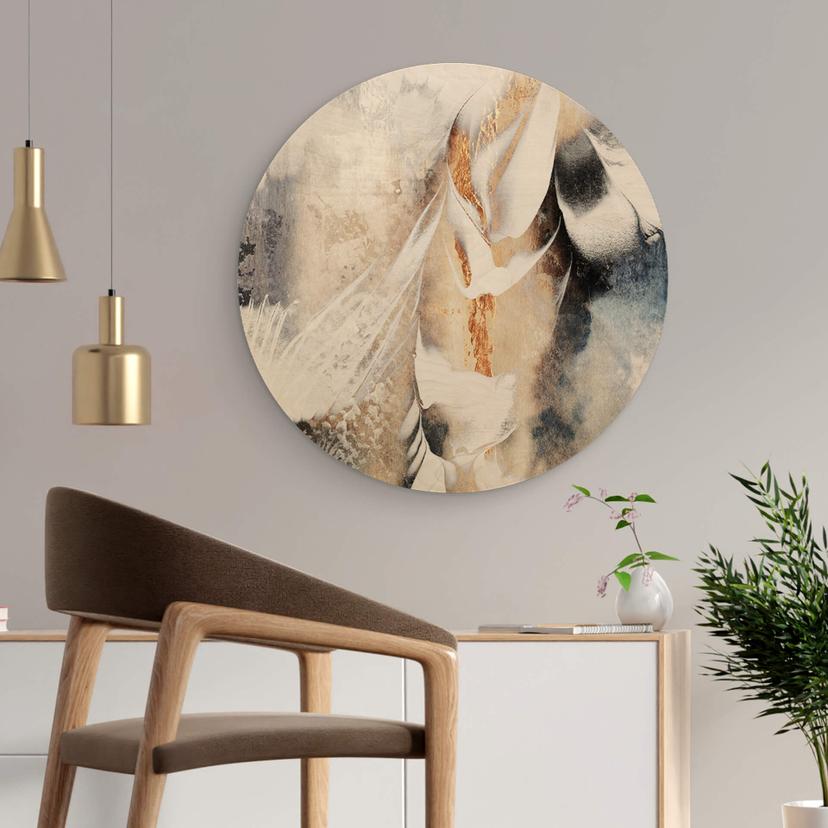 Tableau sur bois rond Fredriksson - Sérénité