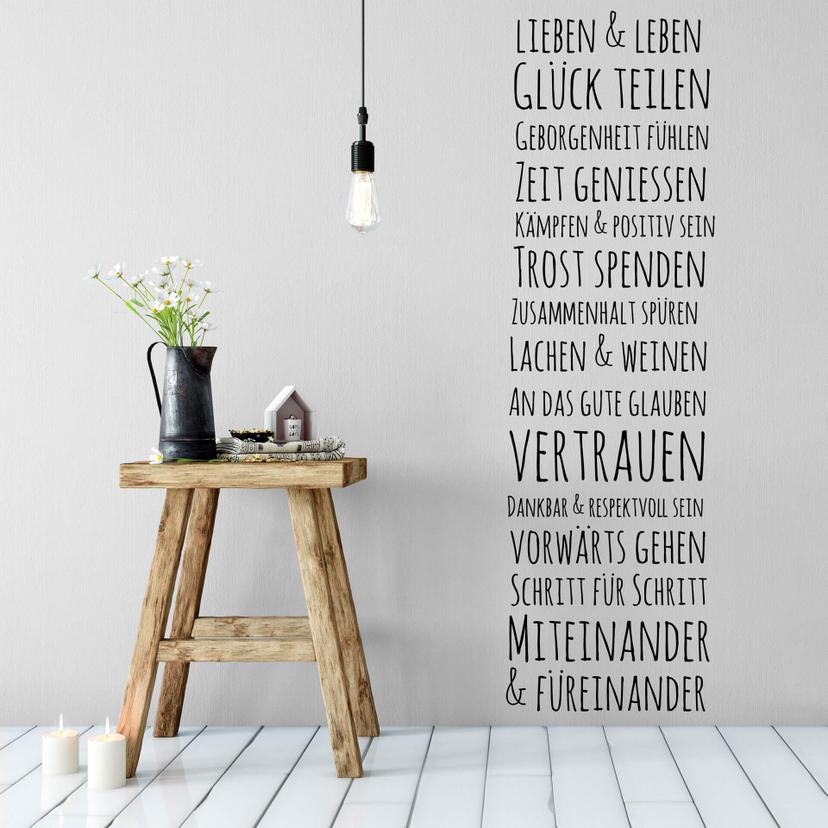 Adesivo murale - Lieben und Leben