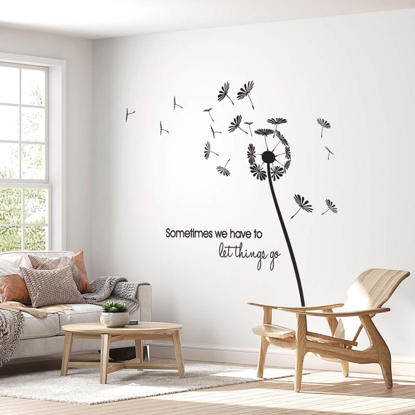 Wallstickers - Mælkebøtte - Sometimes we have to let things go