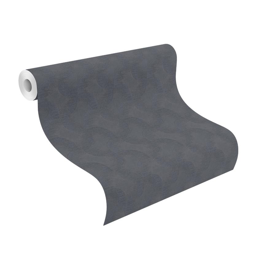 Mønstret tapet, non-woven tapet Sky Lounge antracit, sort 10.00x1.06 m
