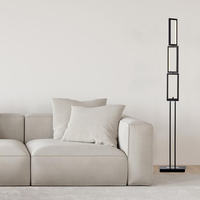 Stehleuchte Mats, schwarz, 150 x 27 cm, Stehlampe