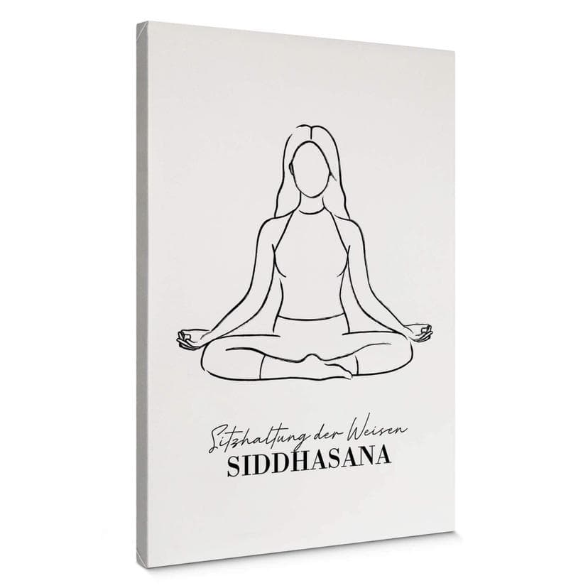 Tableau sur toile Yoga Position assise du sage