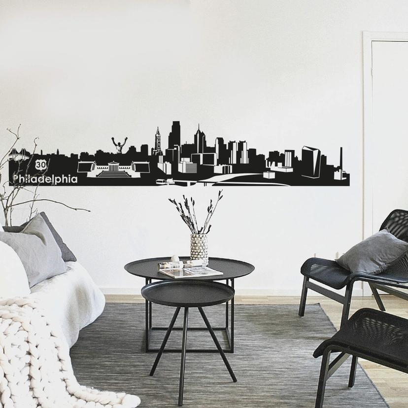 Sticker mural - Philadelphie Skyline