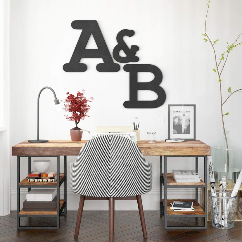 Lettres murales en MDF - Alphabet - Lettres à l'unité - Courier
